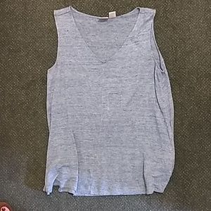 Linen blue SL top